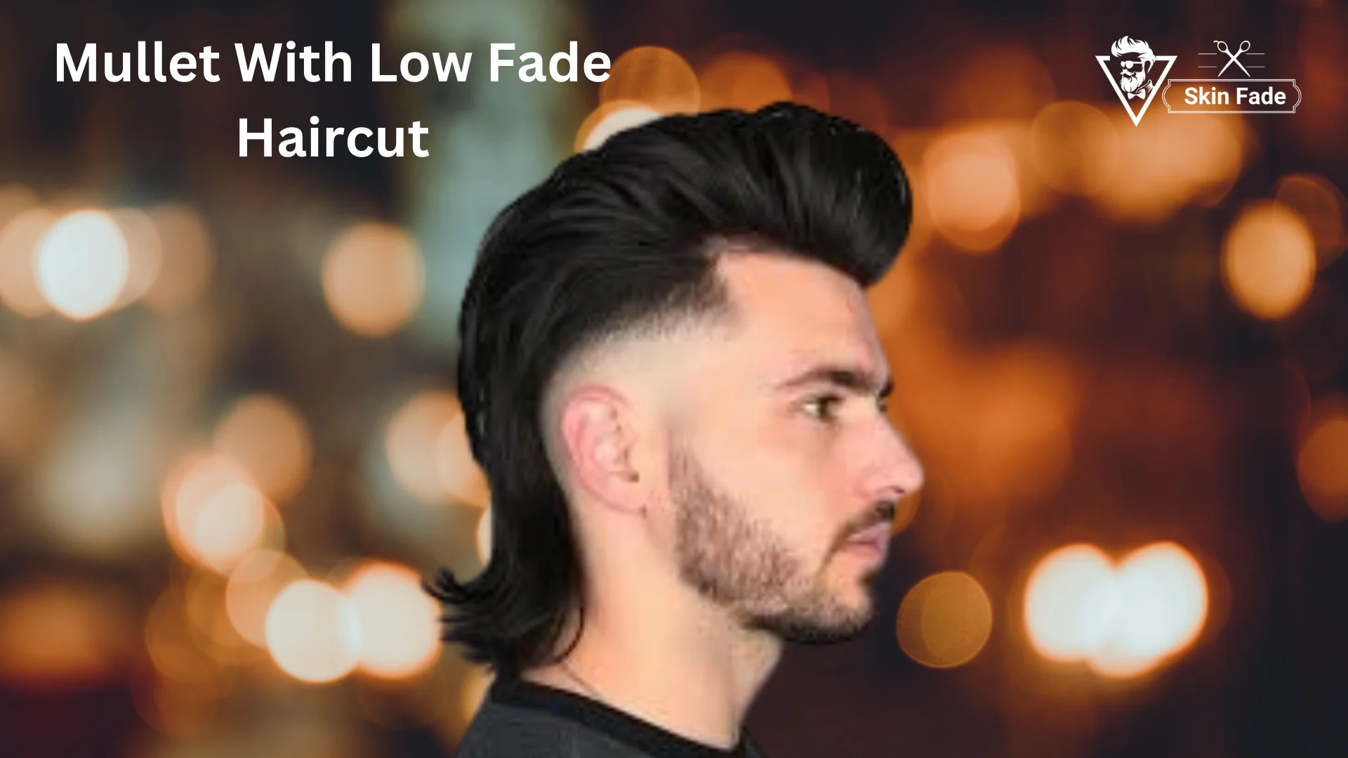 Mullet with low fade haircut