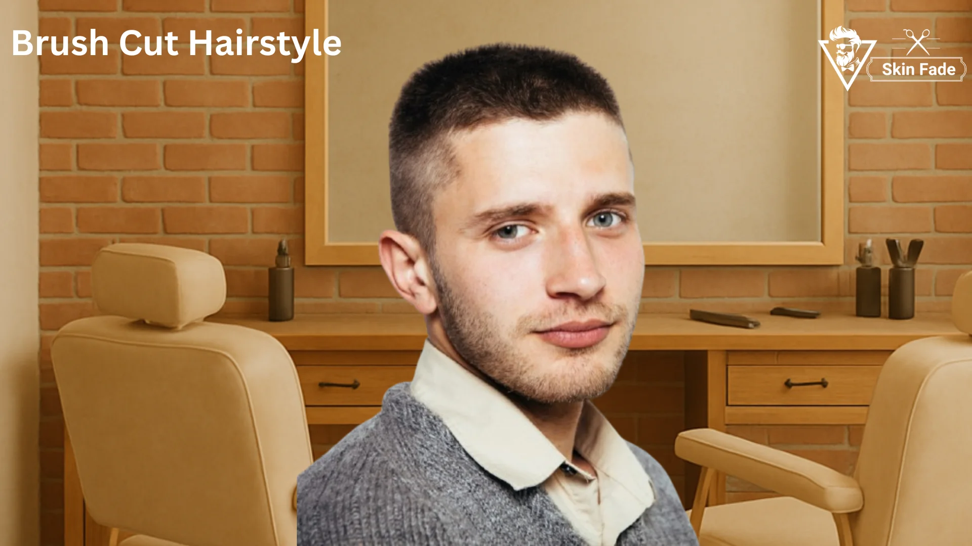Brush cut hairstyle