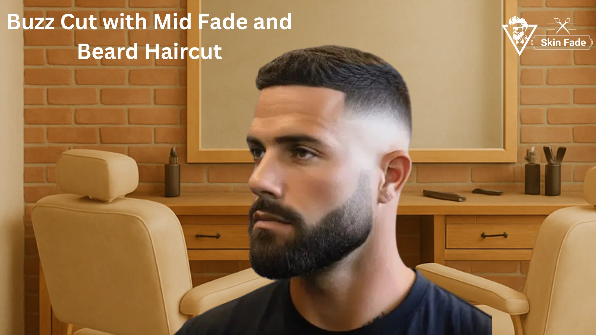 Buzz-Cut-with-Mid-Fade-and-Beard
