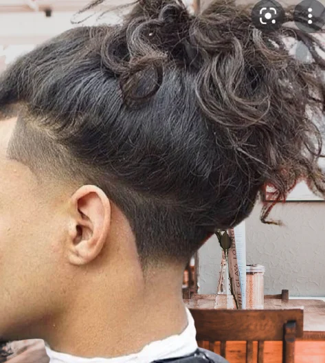 Long Hair with Low Taper Fade Undercut