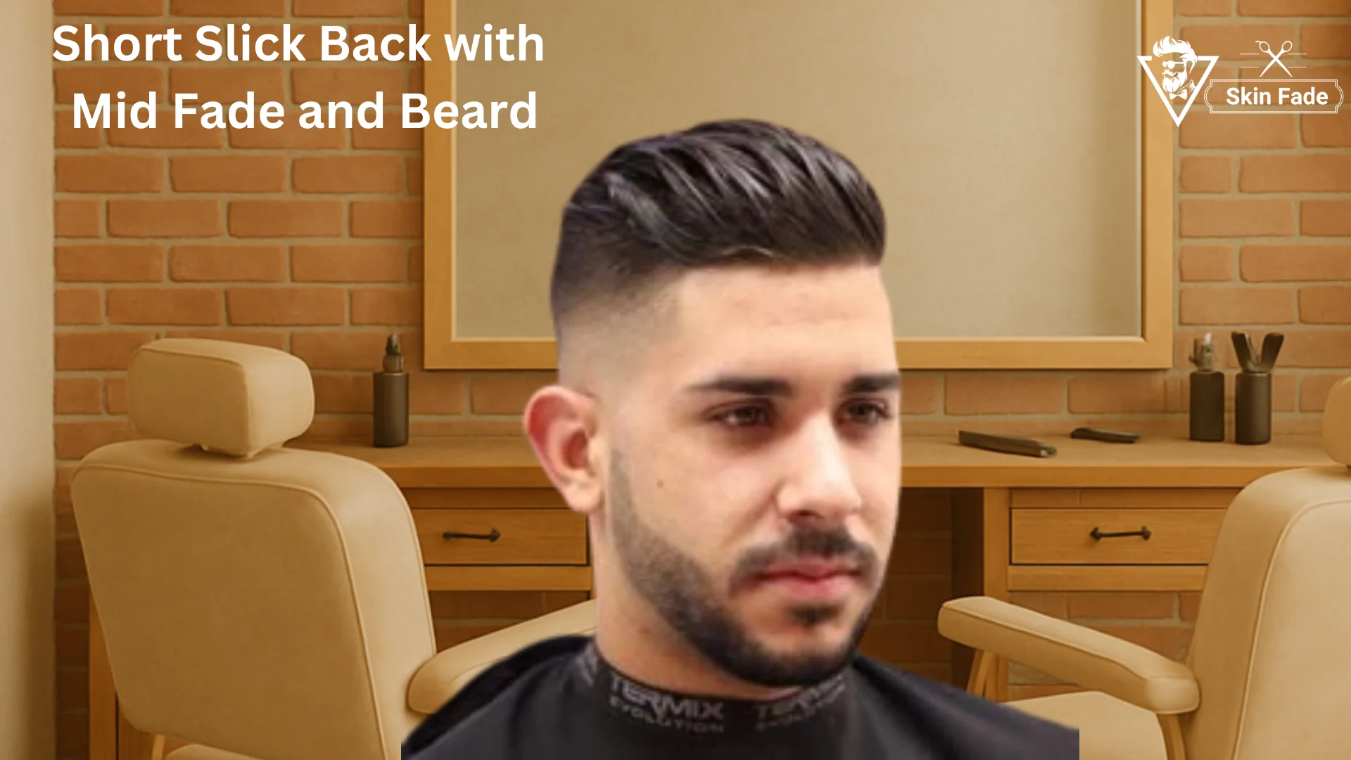 Short-Slick-Back-with-Mid-Fade-and-Beard