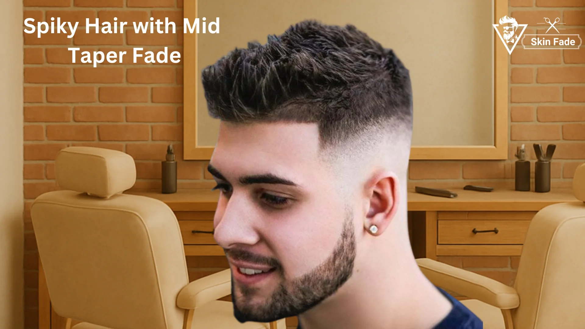 Spiky-Hair-with-Mid-Taper-Fade