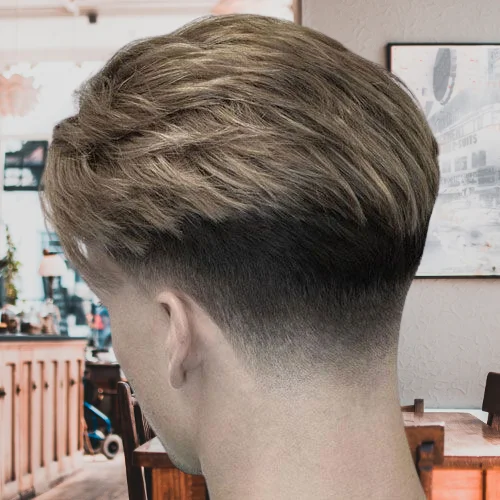 Undercut low fade haircut