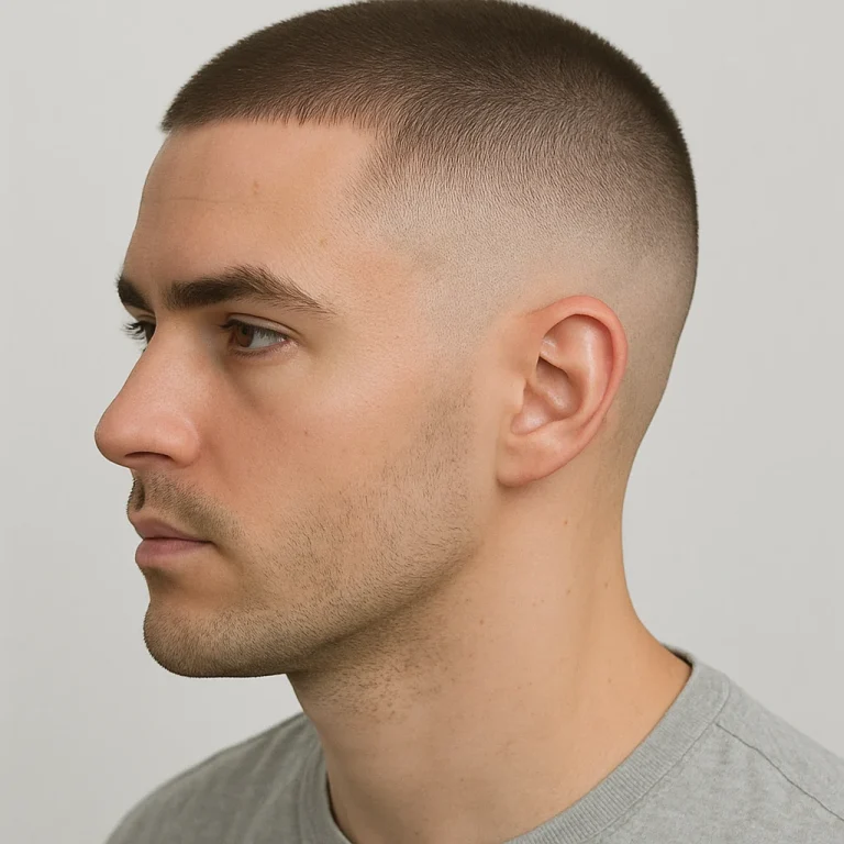 Buzz Cut With High Fade