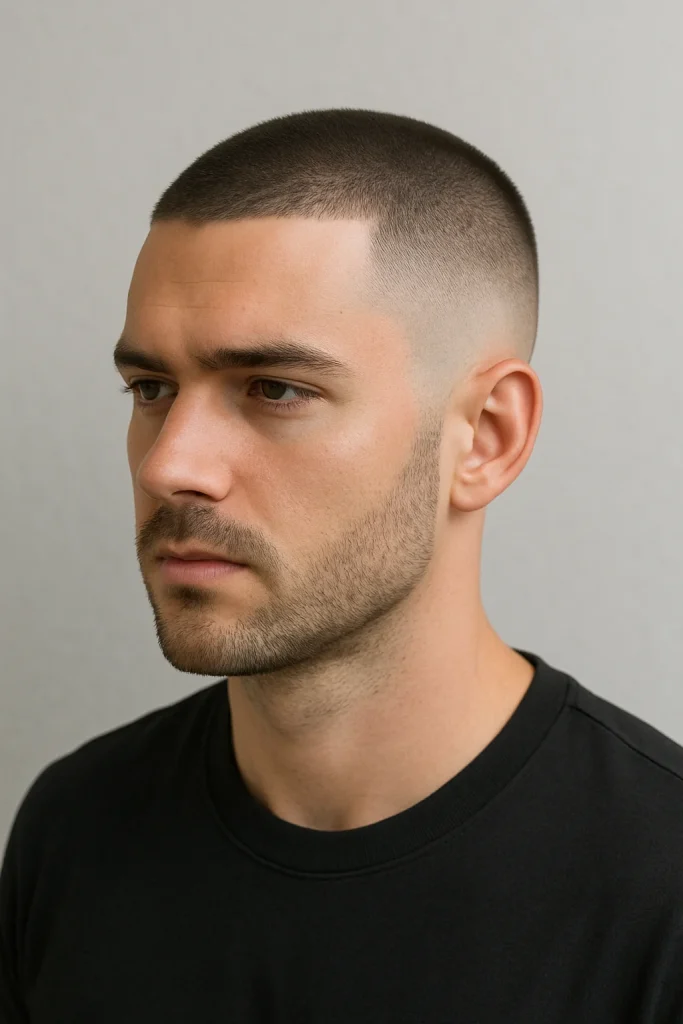 Buzz Cut with Slight Fade