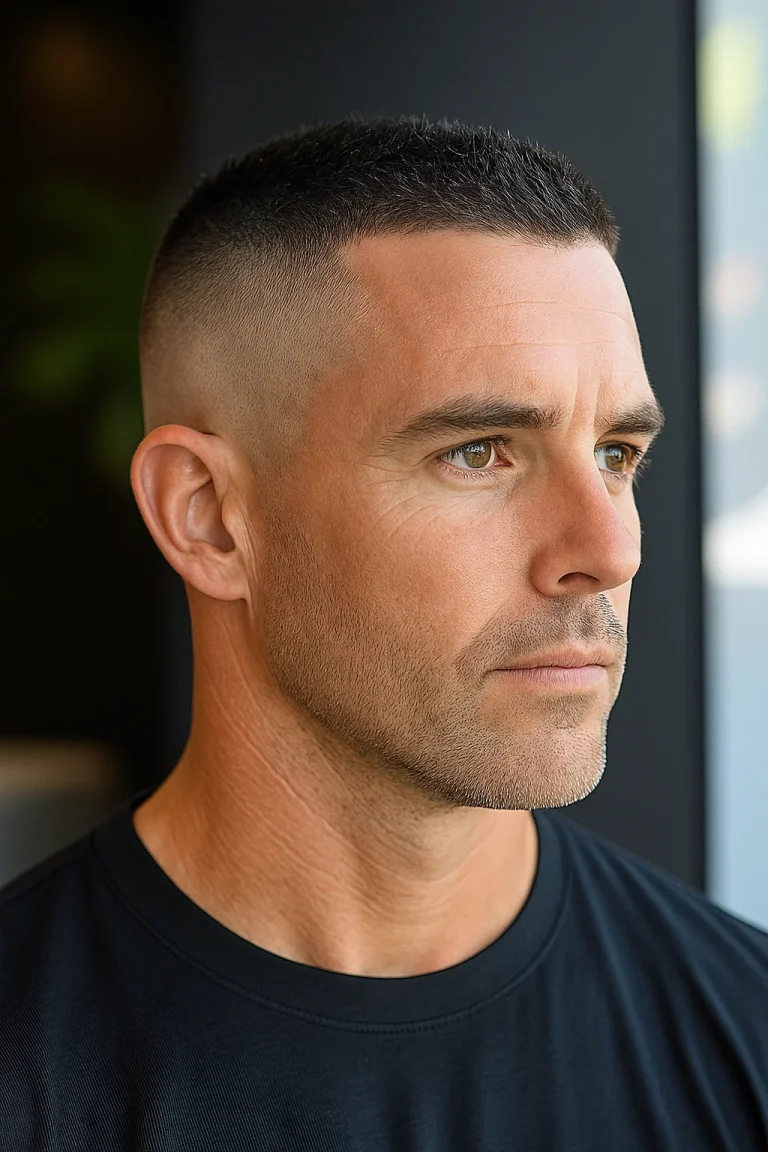 Crew Cut With High Fade