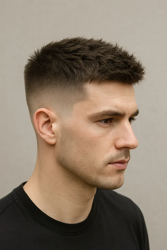 Crew Cut with Textured Top