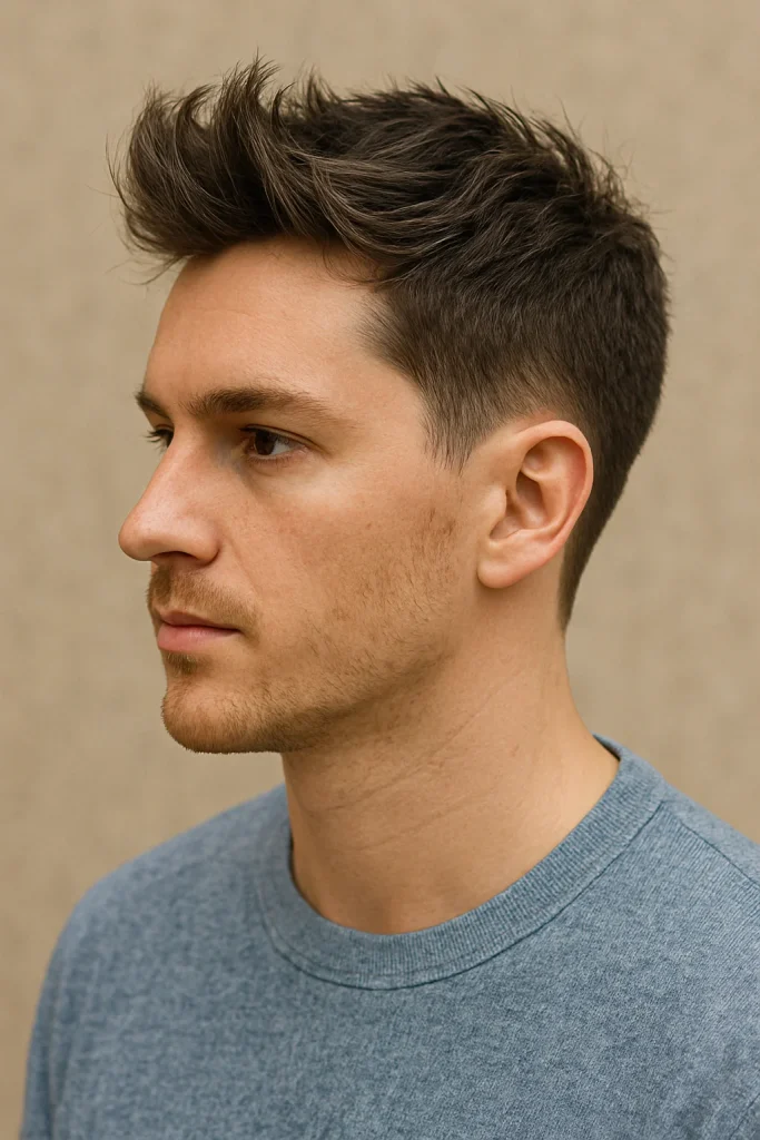 Messy Quiff with Low Taper
