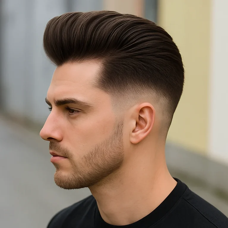 Pompadour With High Fade