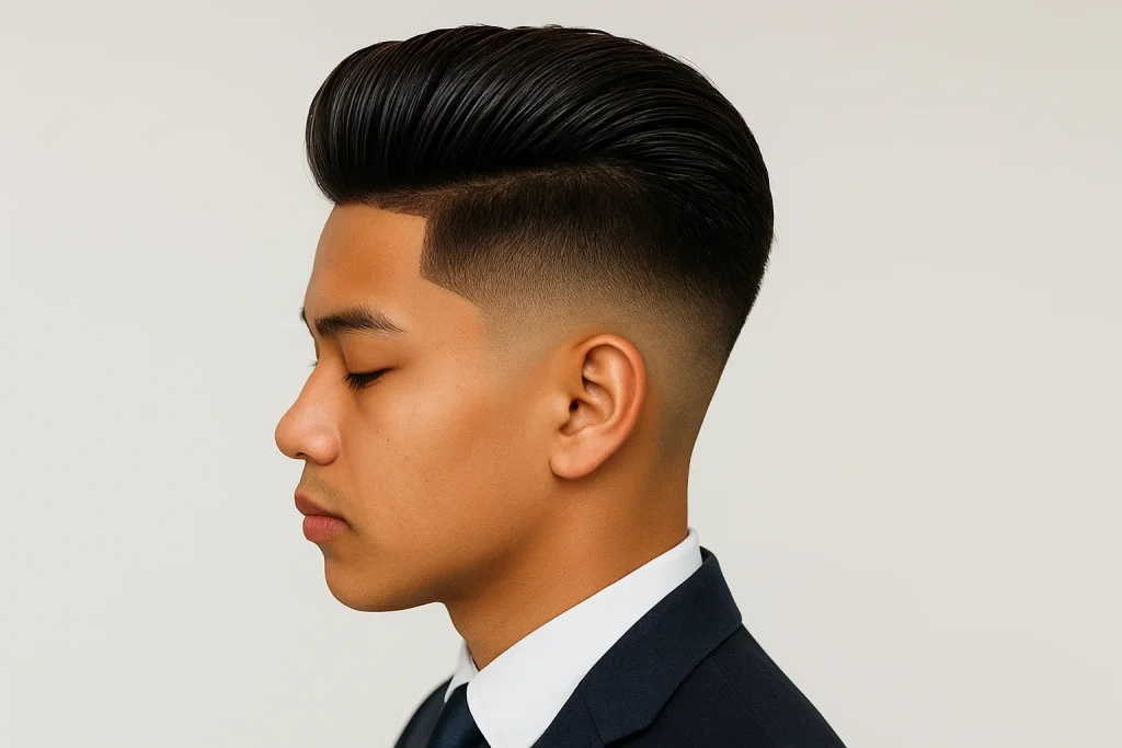 Pompadour with Drop Fade