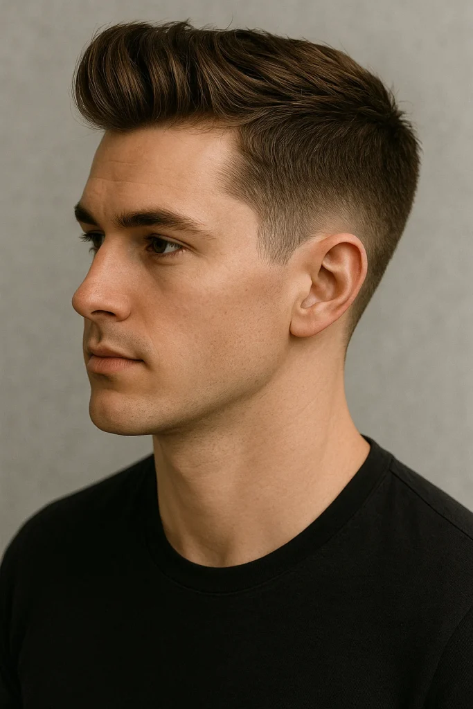 Quiff with Tapered Sides