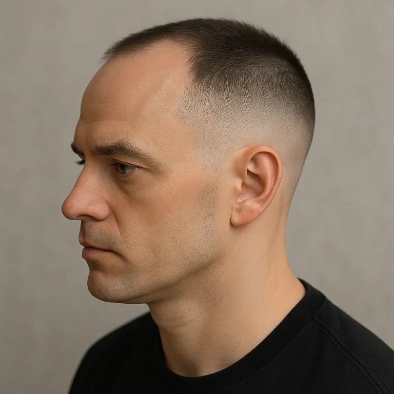 Short High Fade Haircut Receding Hairline