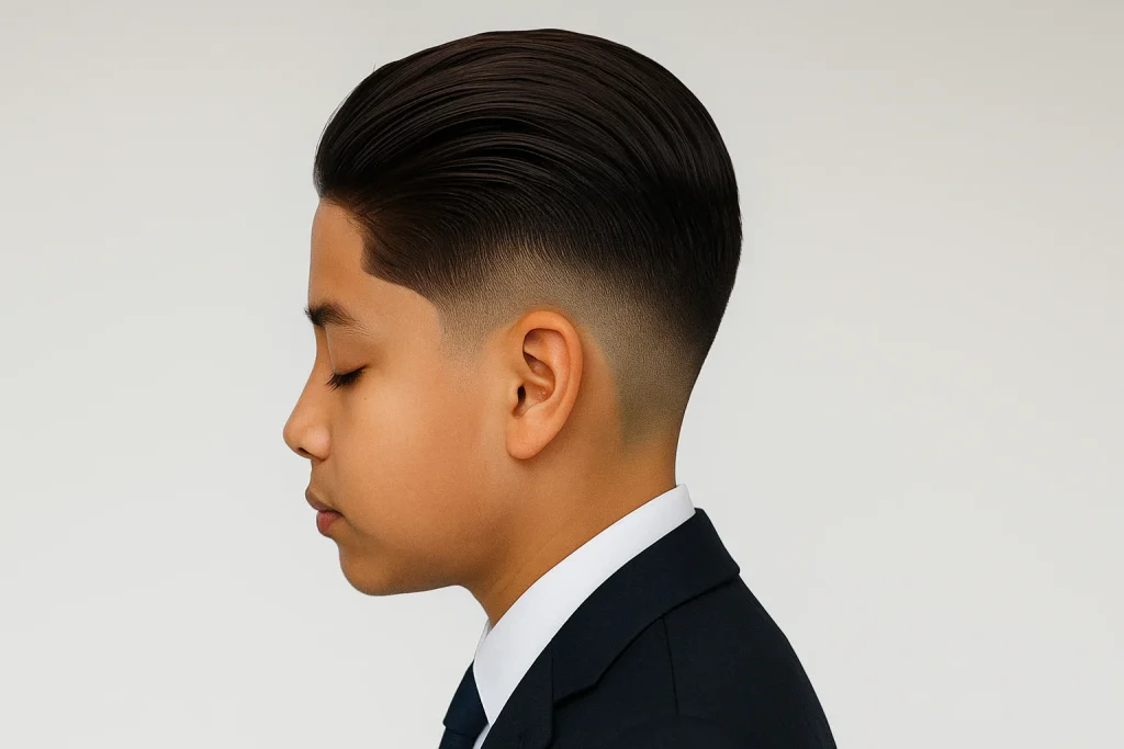 Slick Back with Drop Fade