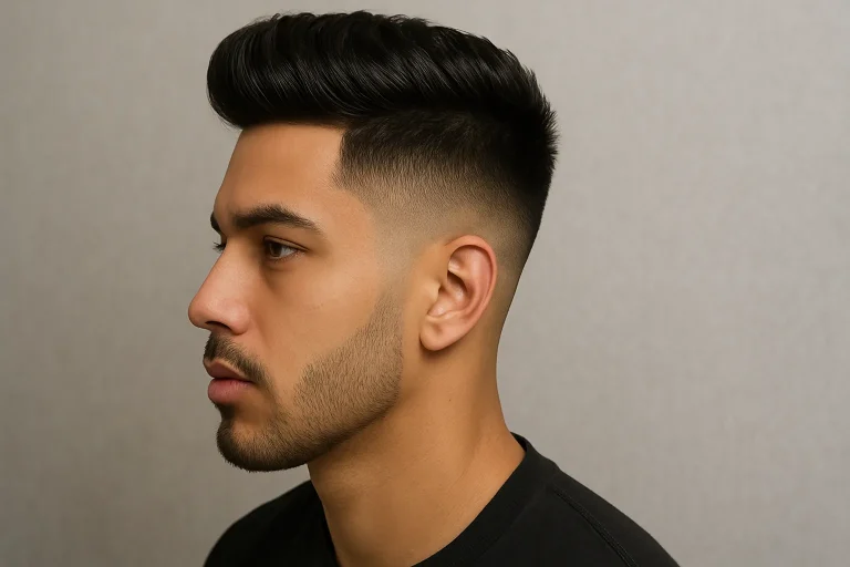 Quiff taper Fade haircut