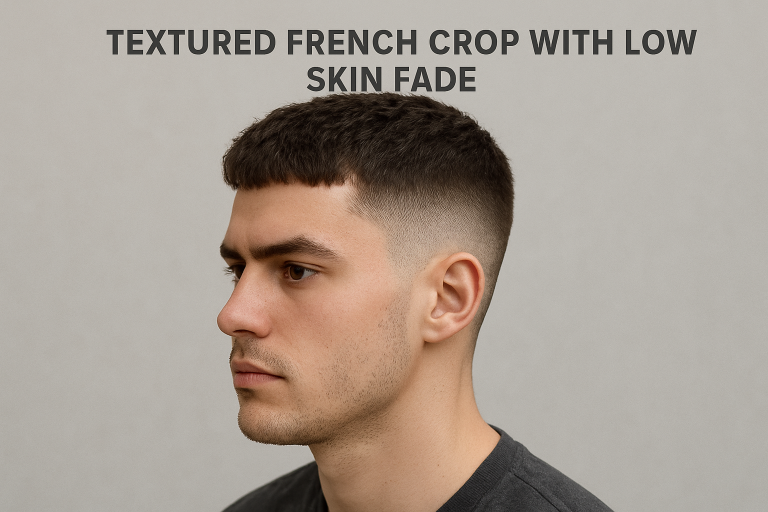 Textured French Crop with Low Skin Fade