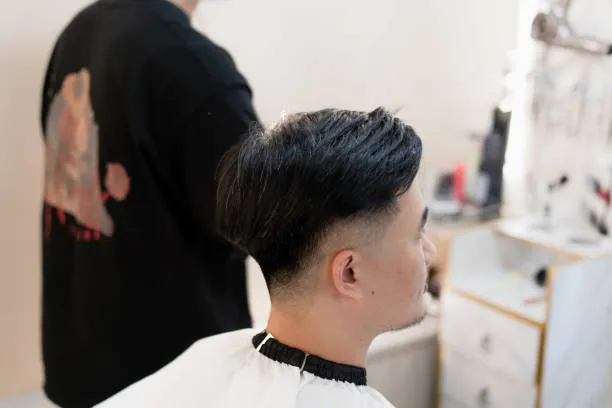 Brush Back with Burst Fade