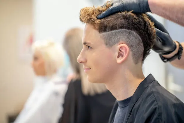 Curly Burst Fade Mohawk
