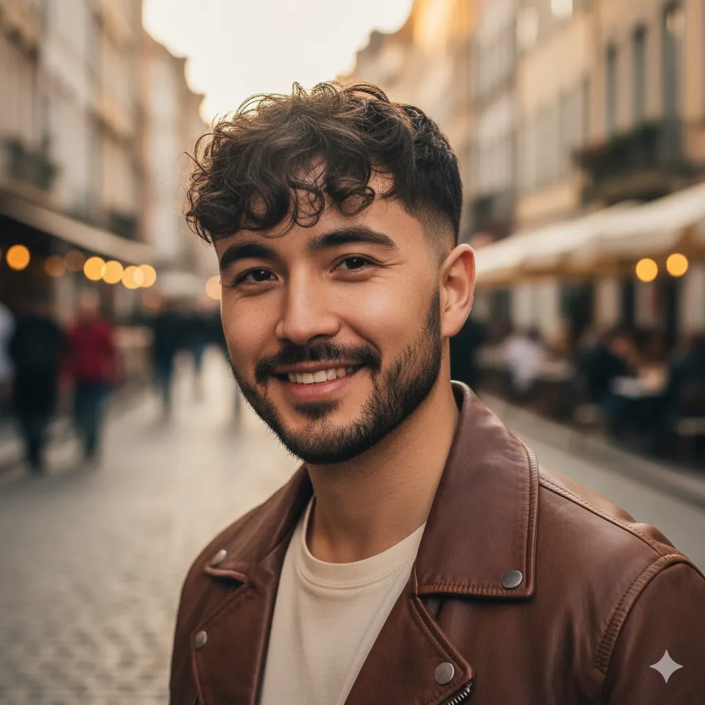 Curly Drop Fade Haircut