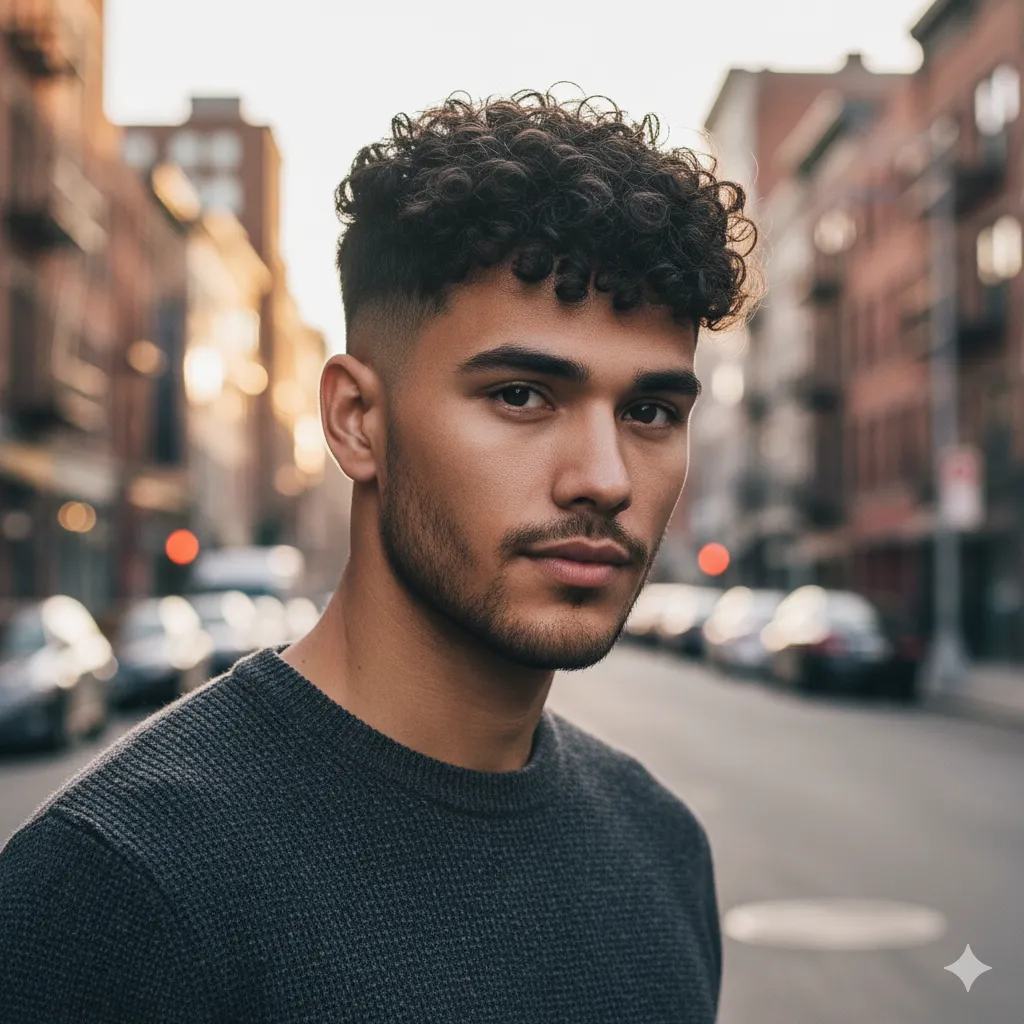Curly High Fade Haircut