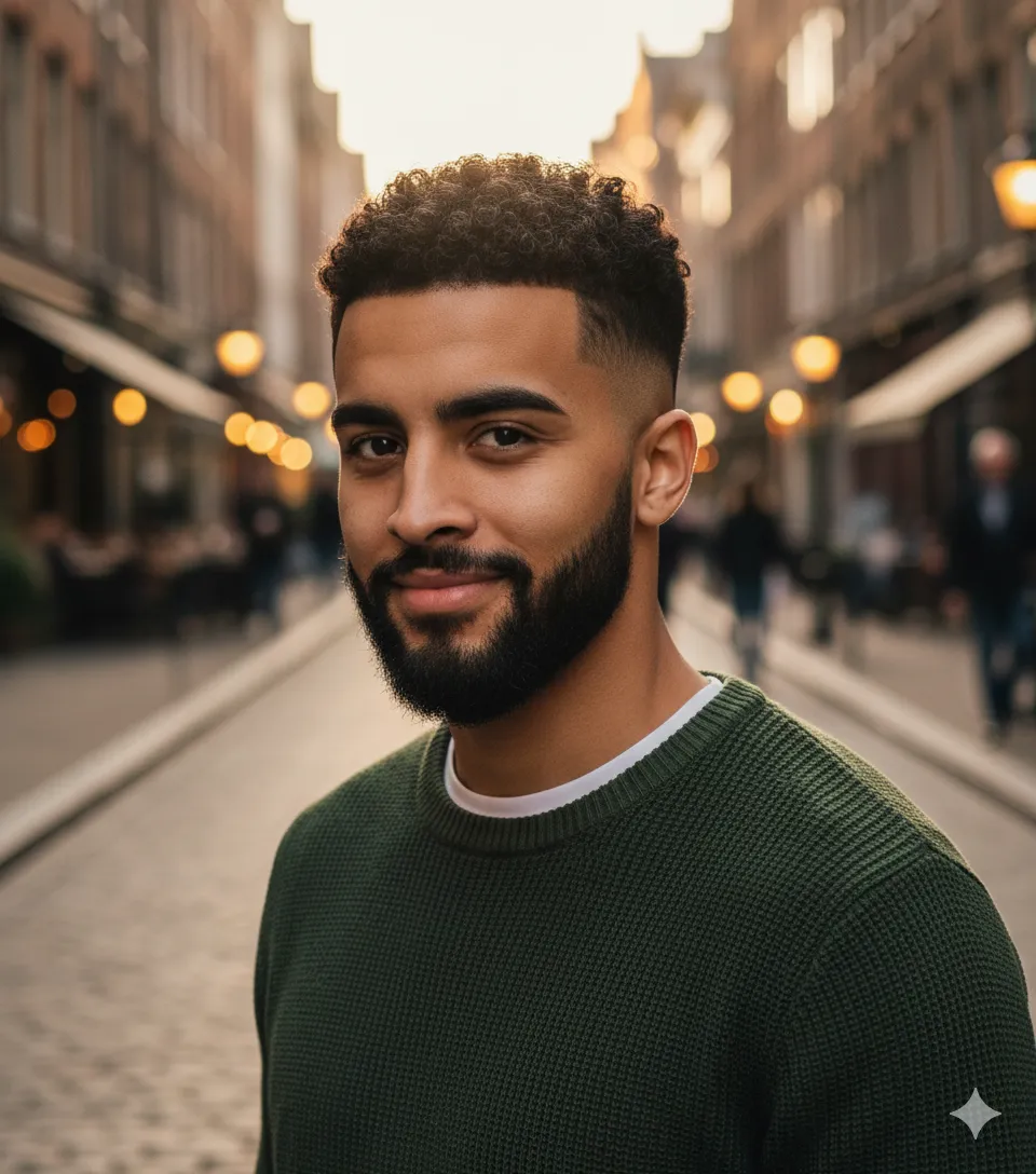 Curly Skin Fade Haircut