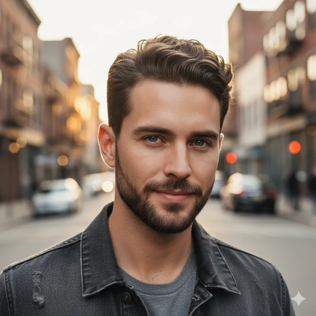 Mid Fade Haircut With Wavy Hair