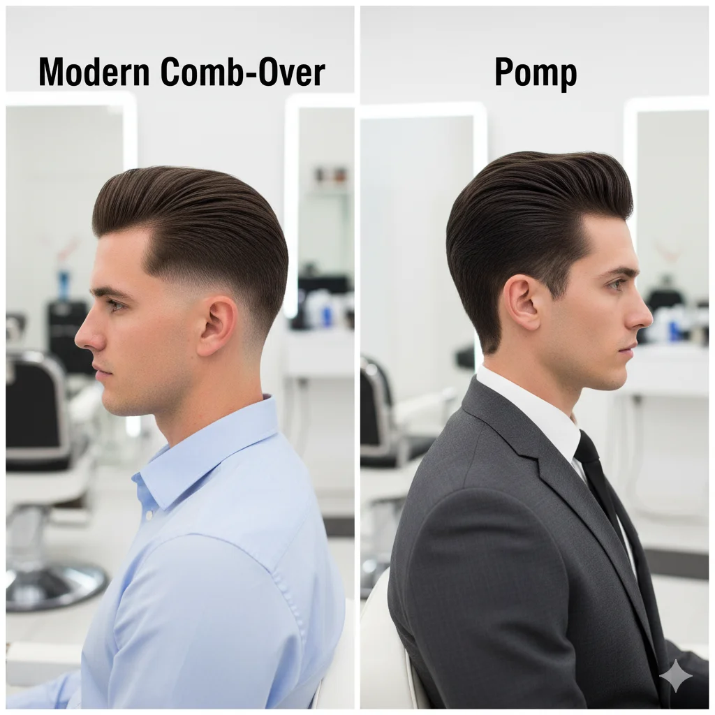 Modern Comb-Over vs. Pomp