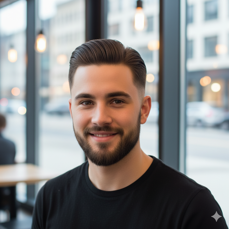 Slick Back with Undercut Fade