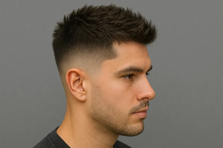 Textured Short Hair with Burst Fade