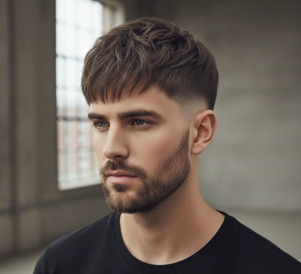 Layered French Crop with Low Fade