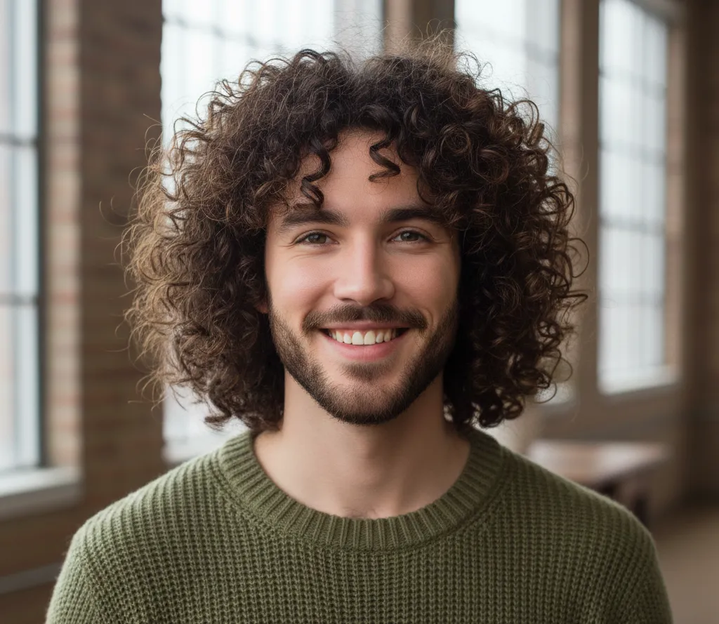 Messy, Layered Curly Hair