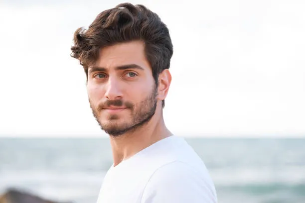 Mod Haircut with Angular Fringe and Beard