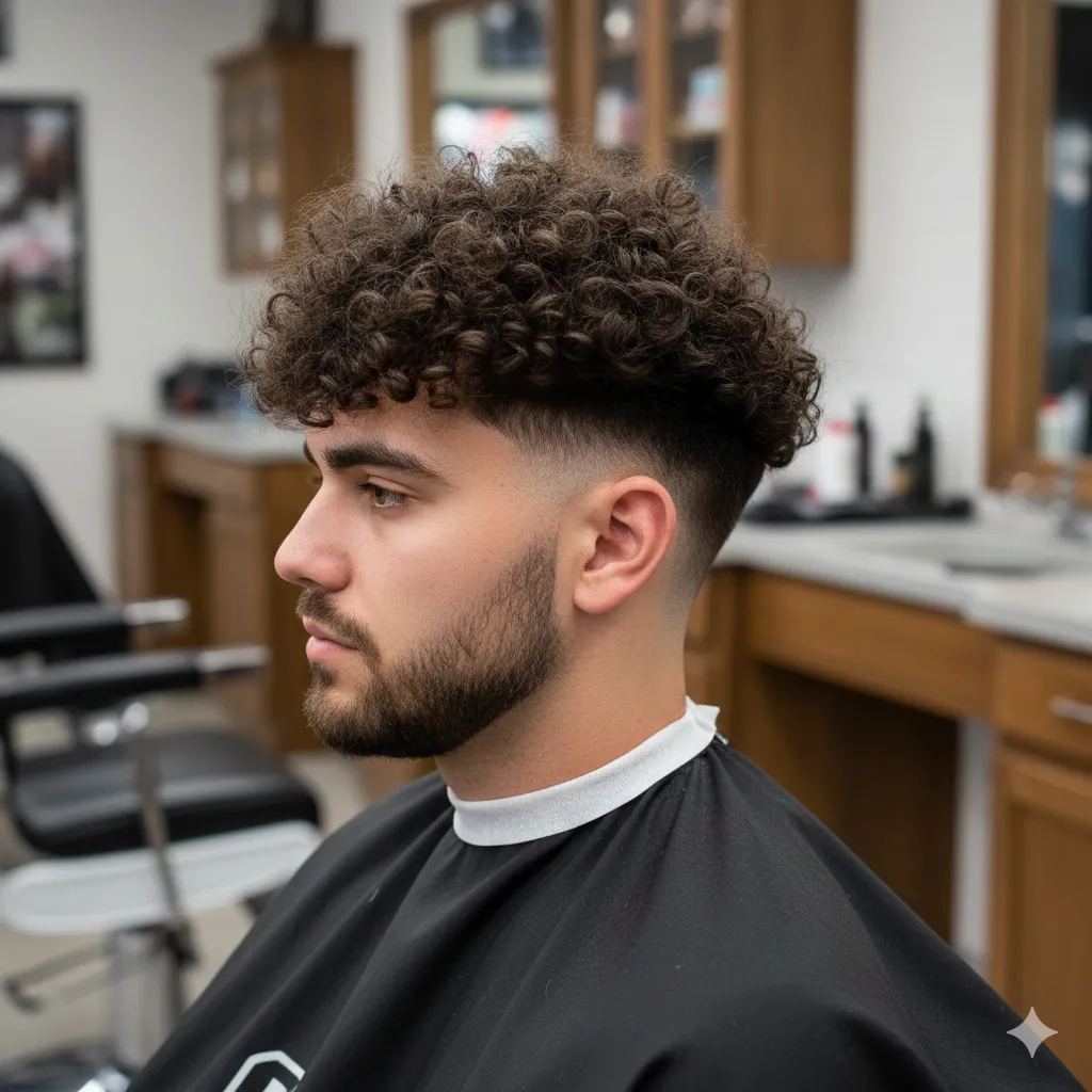 Blowout Low Taper Fade for Curly Hair