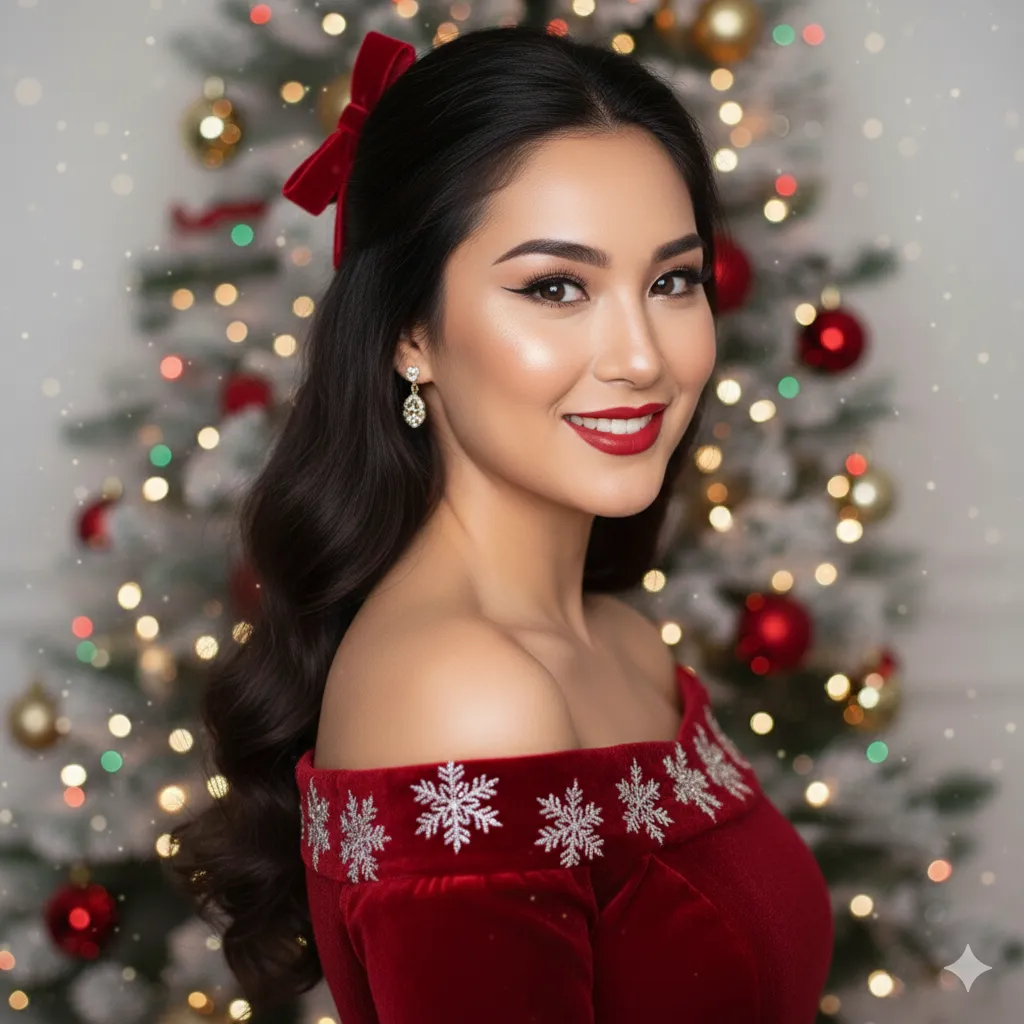 Hollywood Waves christmas hairstyle