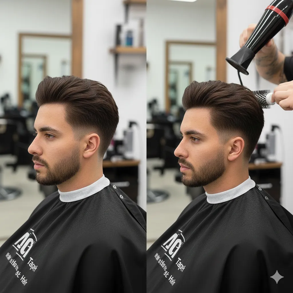 Middle Part Blowout Taper