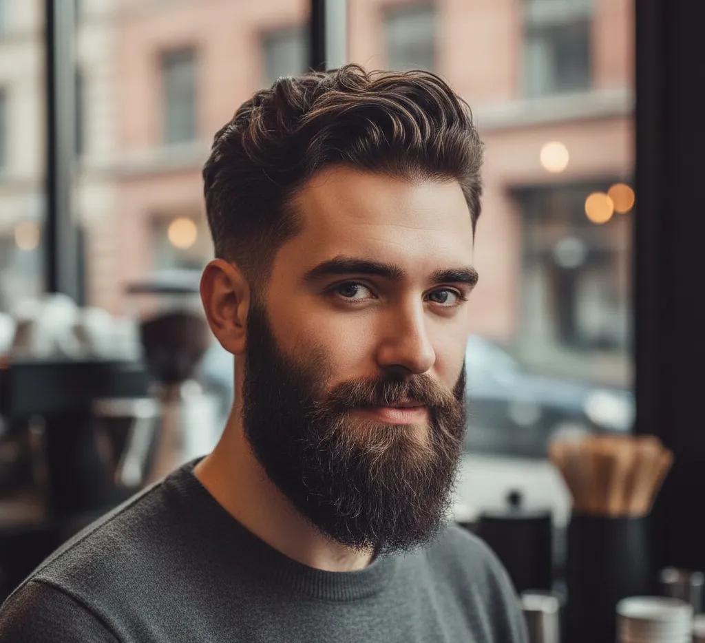Taper Haircut with Beard