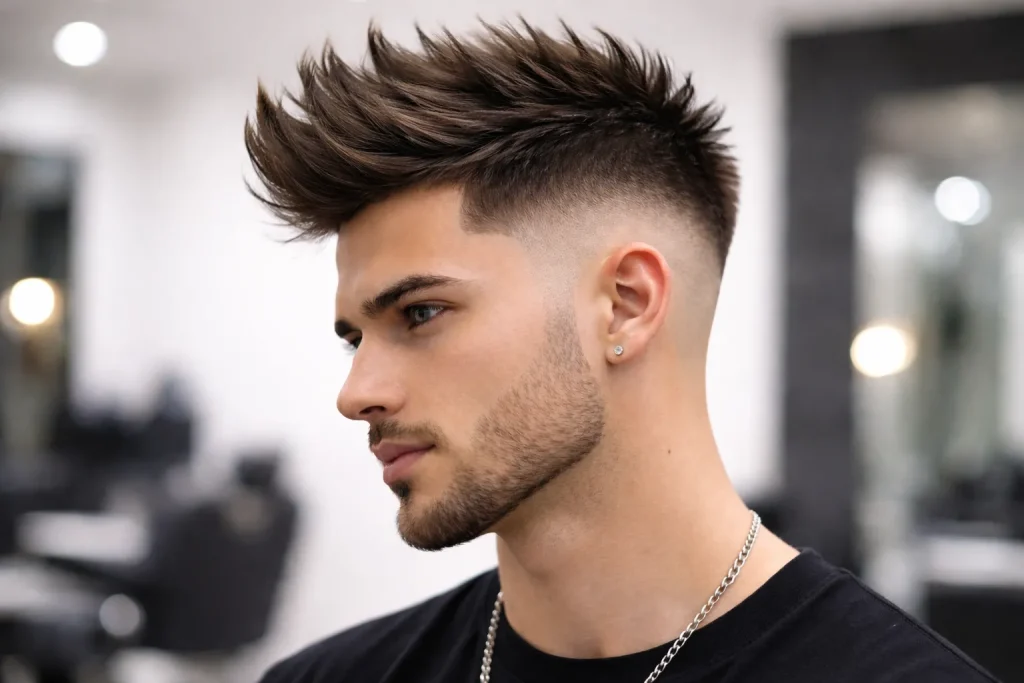 Textured Faux Hawk Fade