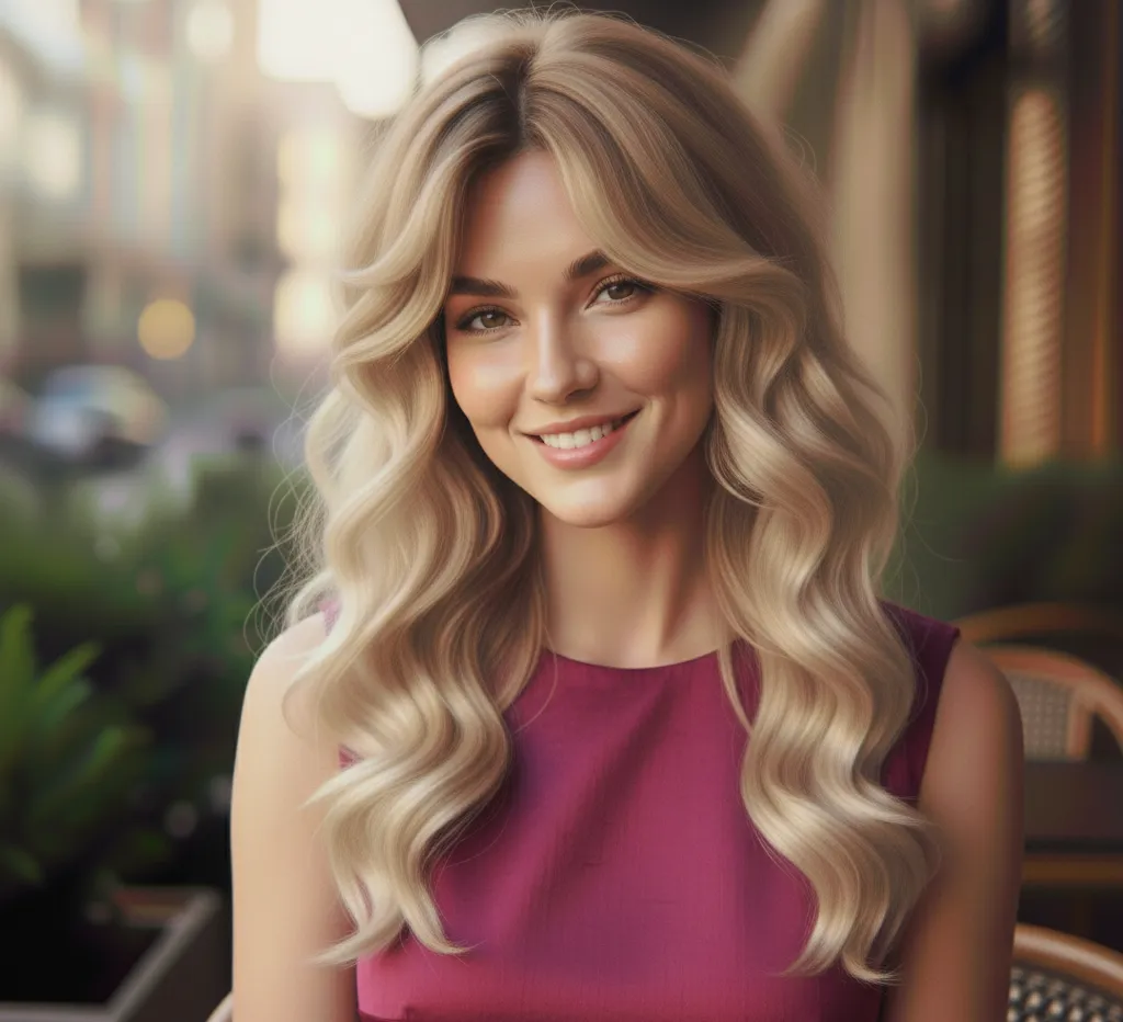 Tousled Blonde with Bangs