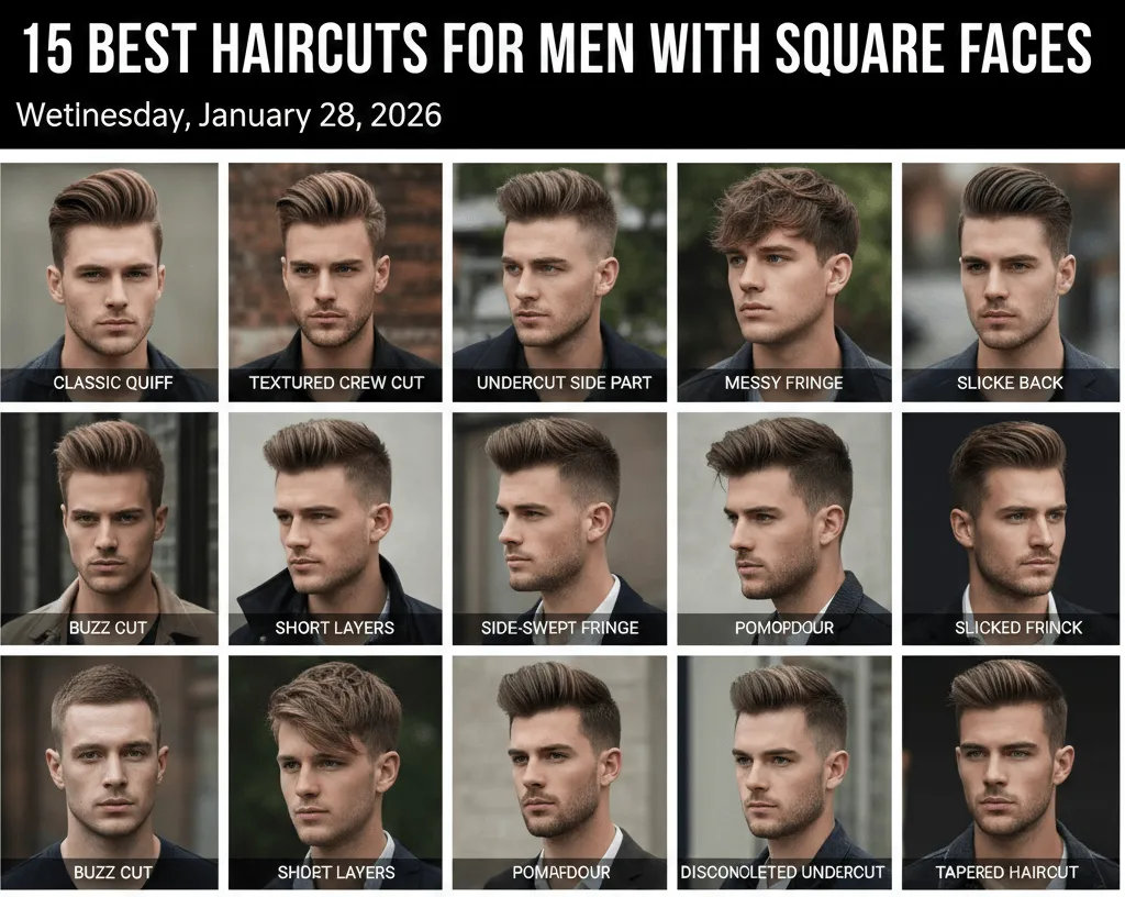 15 Best Haircuts for Men with Square Faces