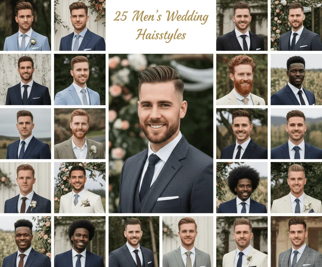 25 Men’s Wedding Hairstyles