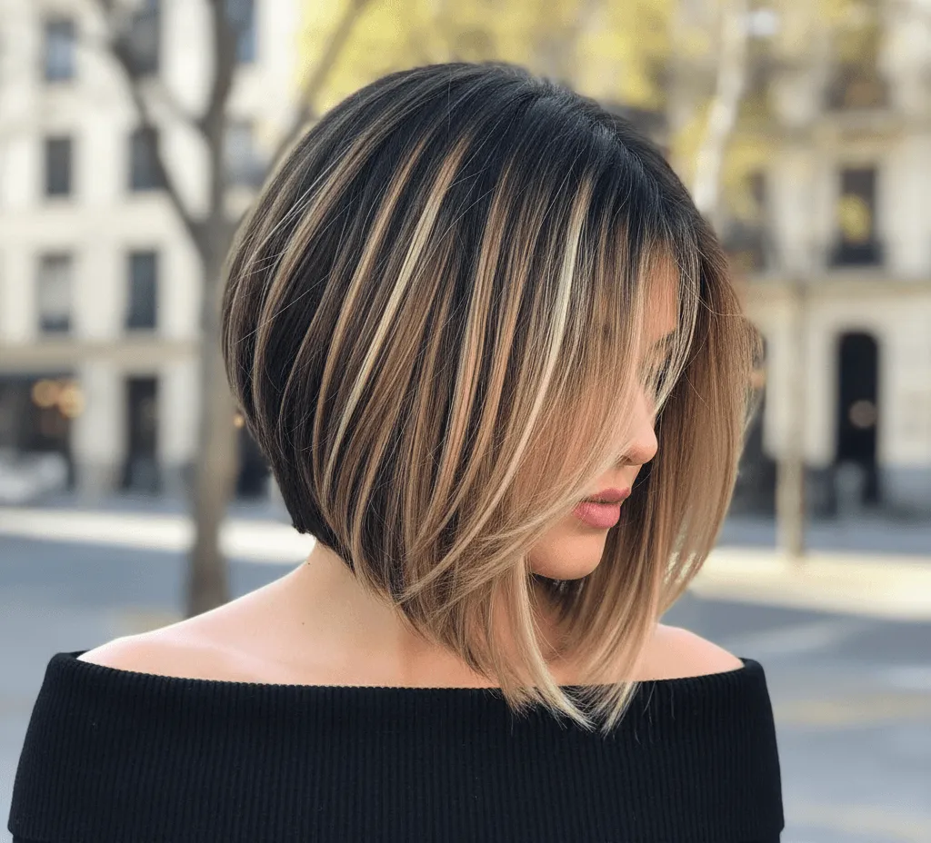 Angled Cut with Highlighted Layers