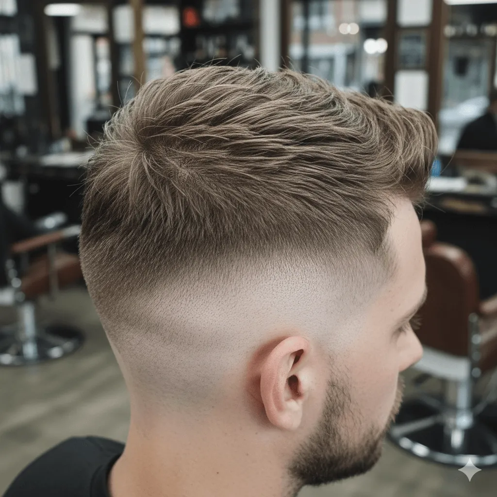 Bald Fade with Short Hair