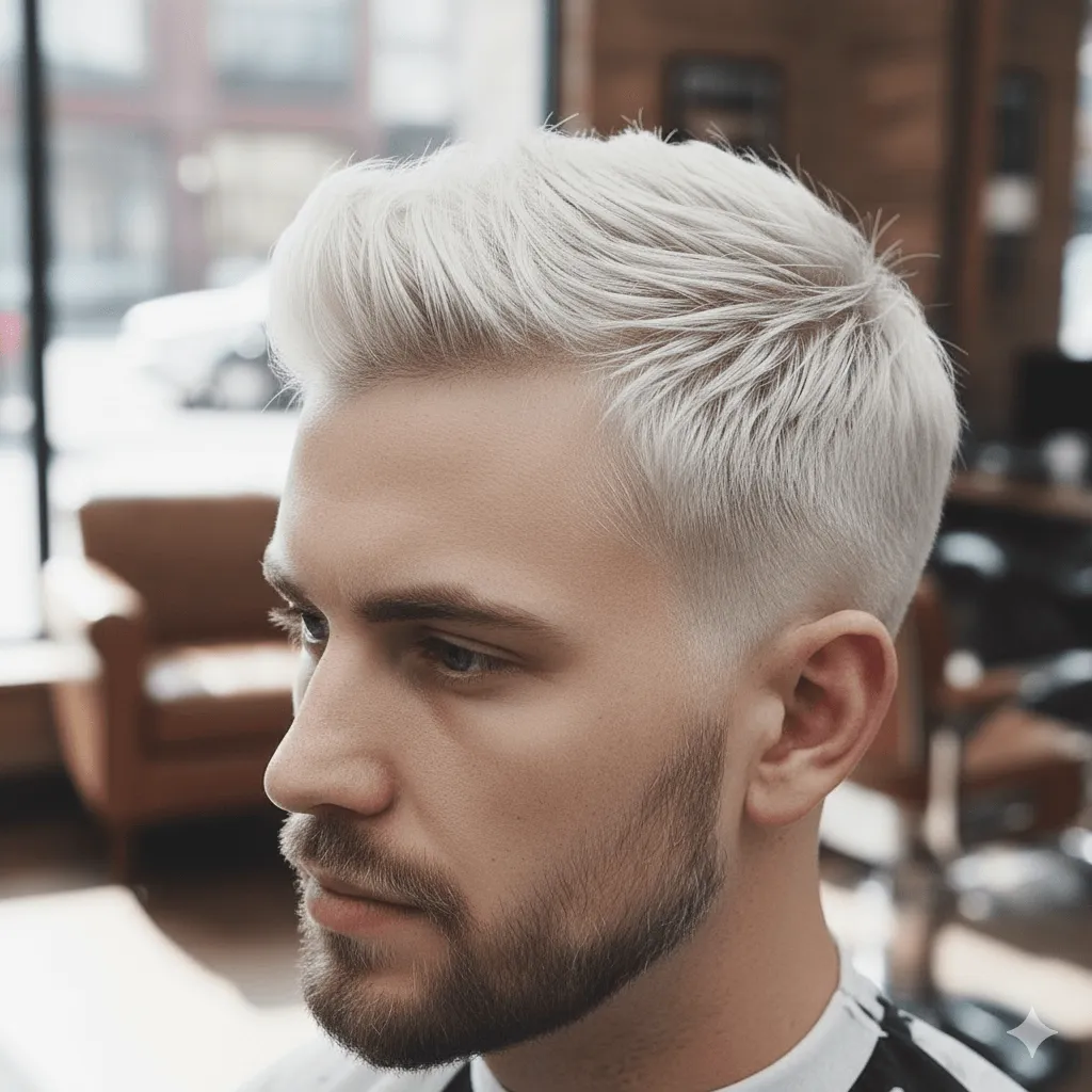Bleached Mid-Skin Fade Haircut
