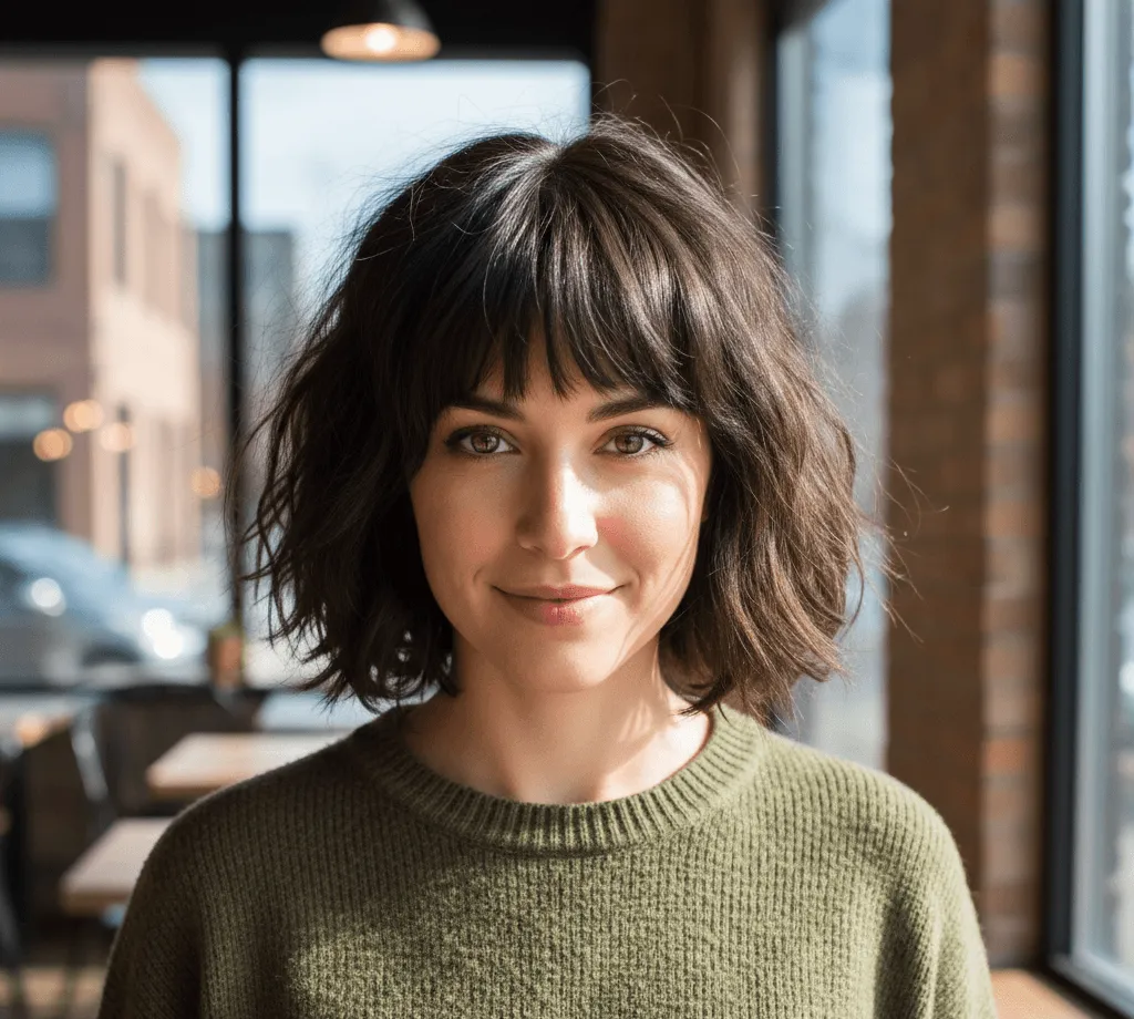 Choppy Curtain Bangs