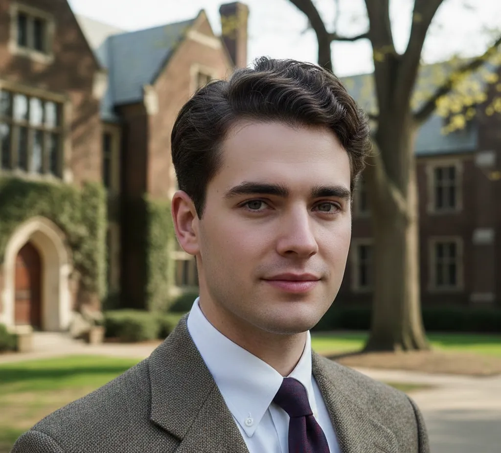 Ivy League Cut with Wavy Hair