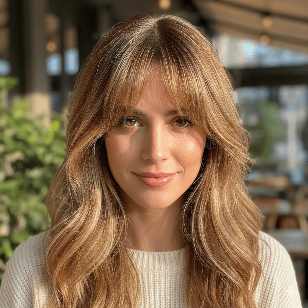Long Bangs with Babylights
