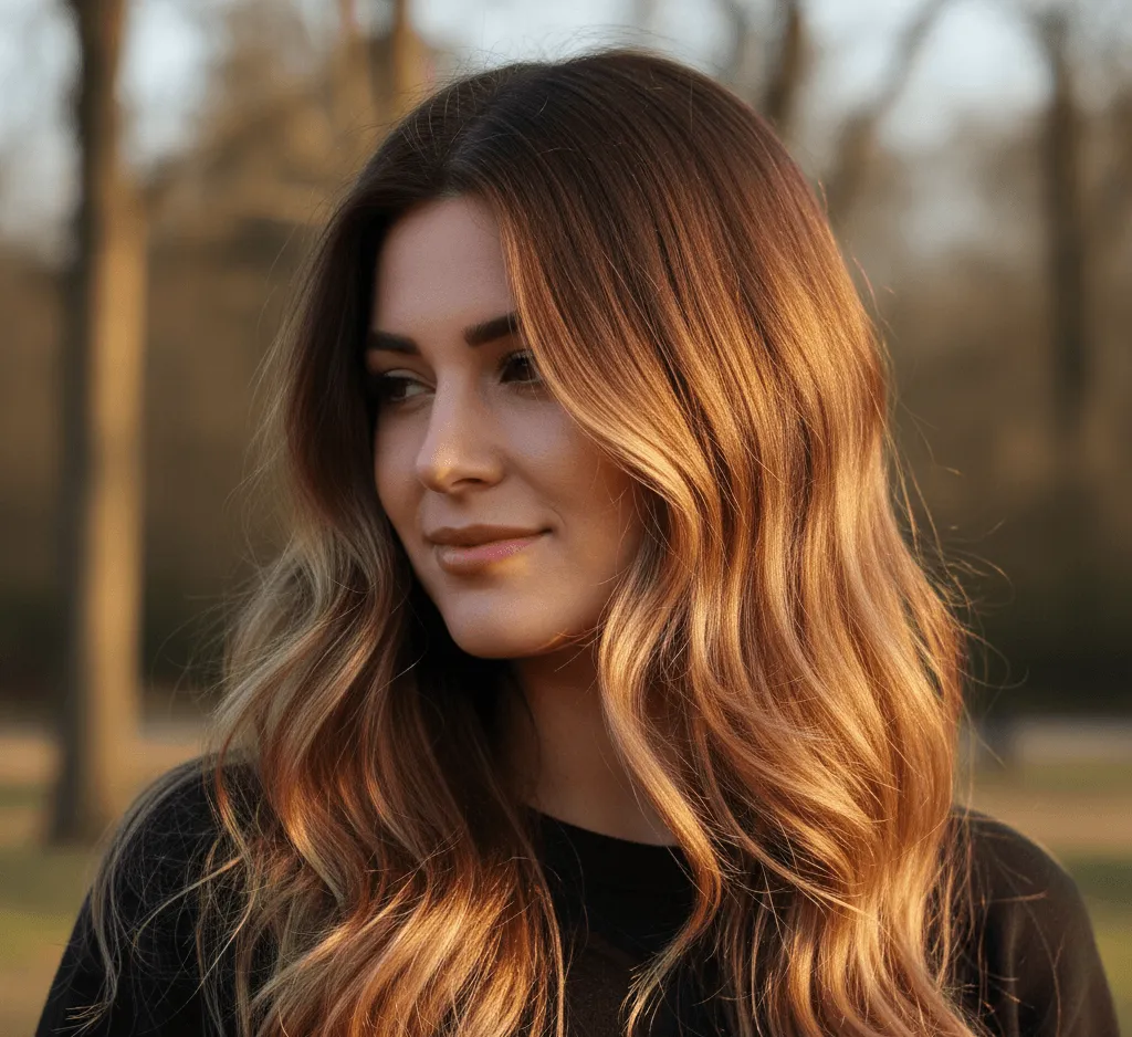 Long Brown Caramel Waves