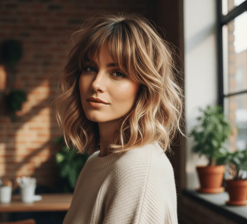 Shaggy Cut Bangs Haircut