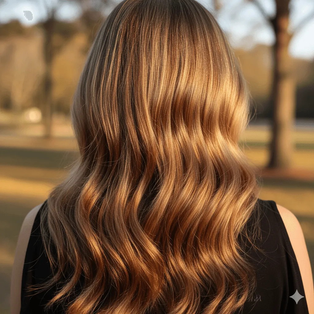 Shiny Golden Bronde Hair