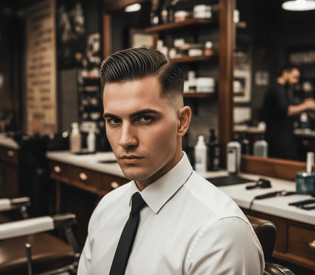 Short Slick Back haircut