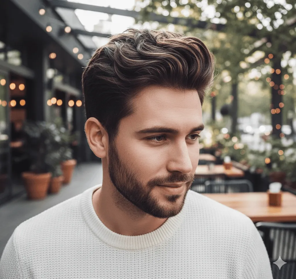 Textured Brush Back Haircut